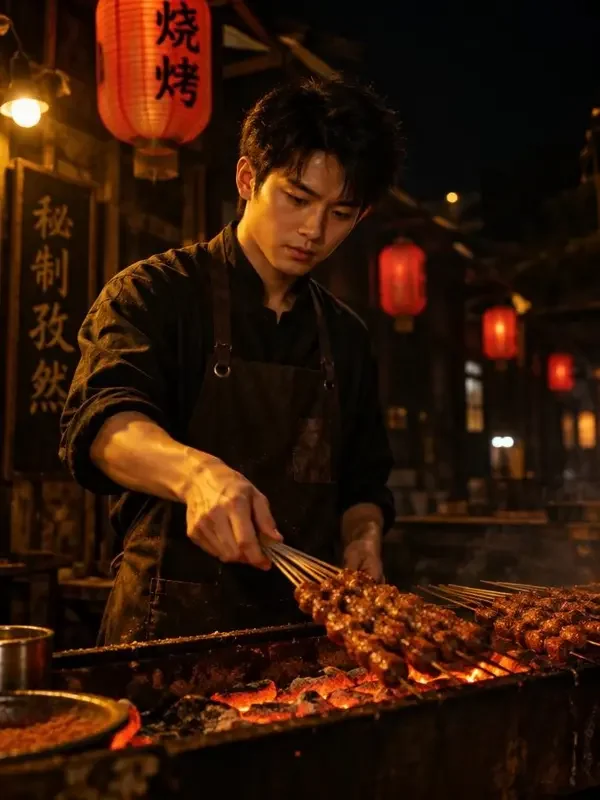 灶王爷的美食探店剧照背景